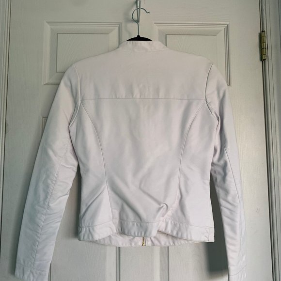 GUESS White Faux Leather Jacket - Picture 4 of 5